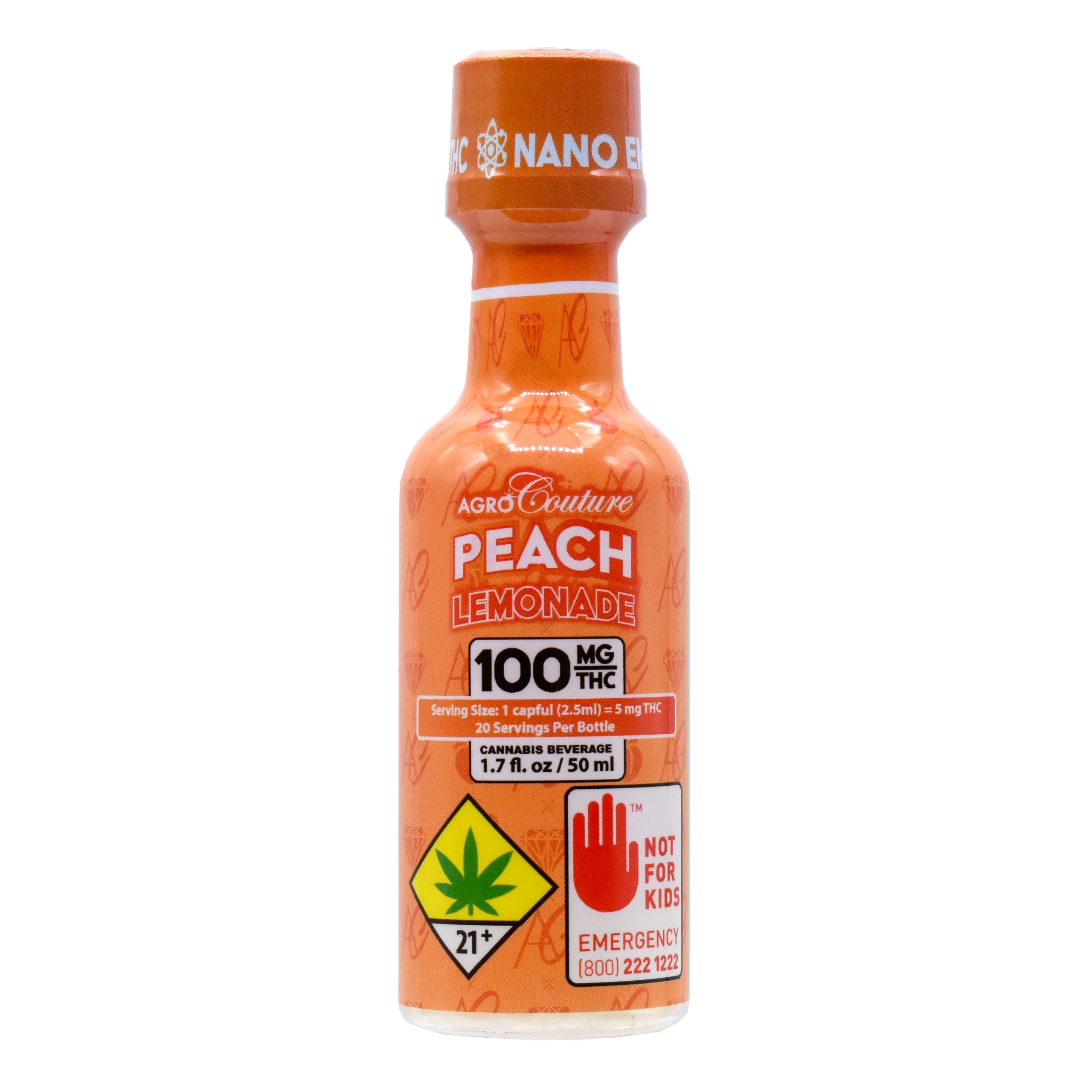 1.7fl · 1:1 Peach Lemonade · Drink · 100mg